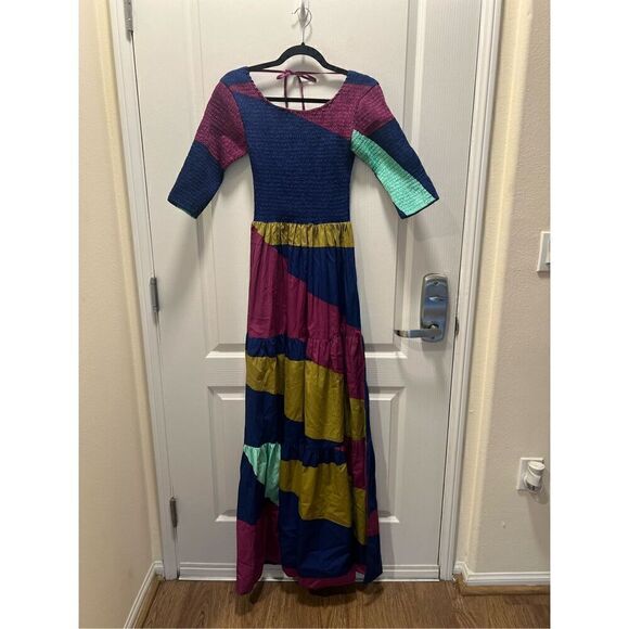 SWF 3/4 sleeves Maxi Dress Color: Reflections Wedding Guest size S NWT $409 - Picture 5 of 8